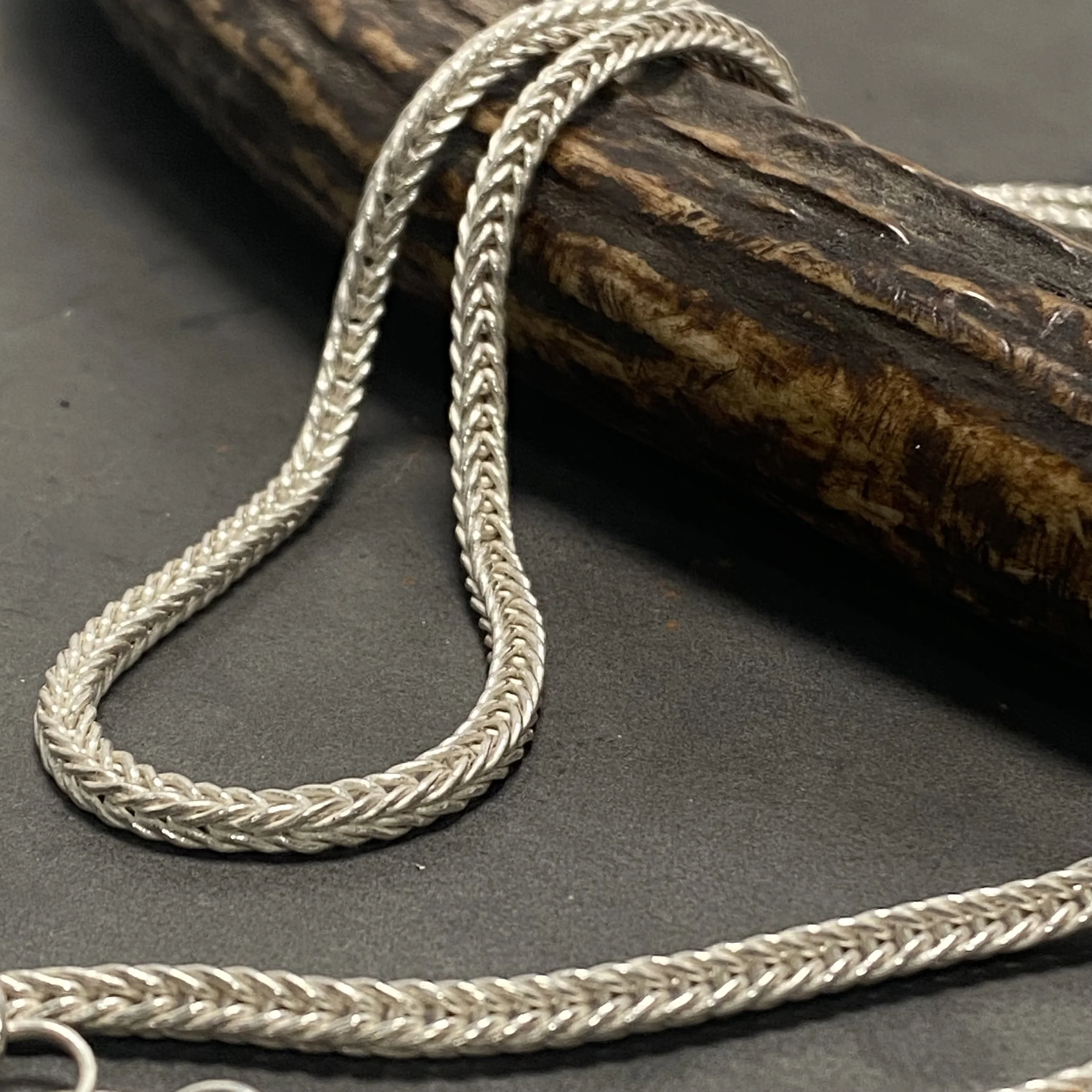 22 Gauge One Way Double Loop in Loop Necklace — OberMetalWorks